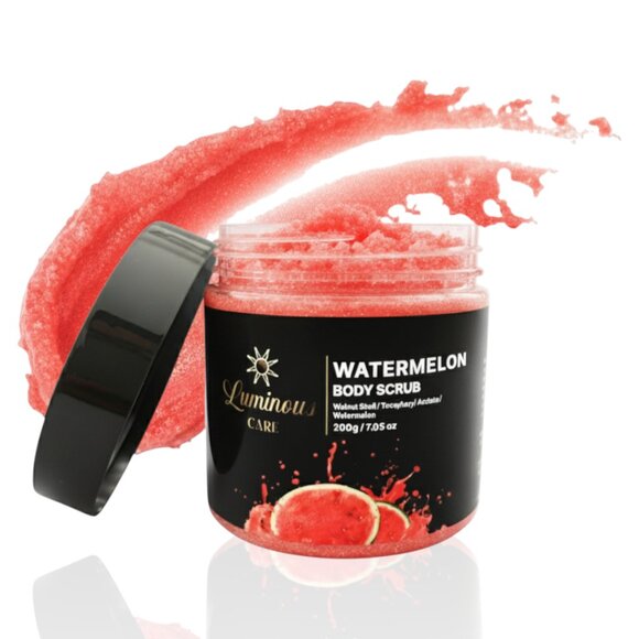 Luminous Care Watermelon Body Scrub | Sea Salt + Walnut Shell Exfoliating 200g - Picture 1 of 10